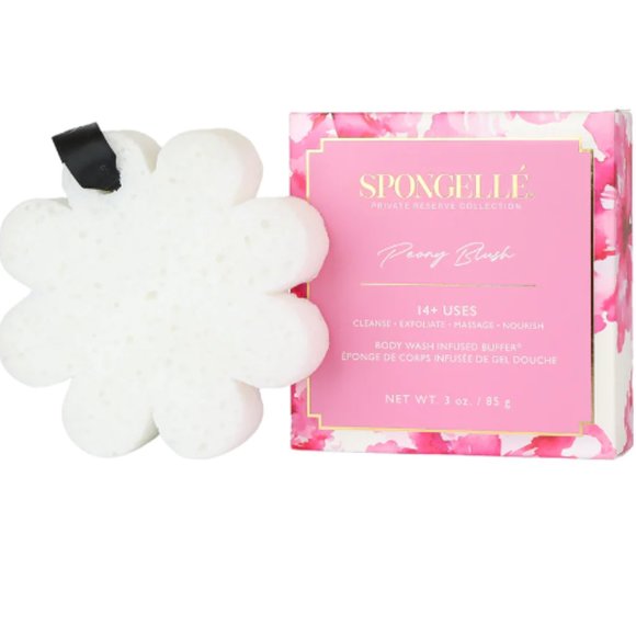 BNIB Spongelle Peony Blush Body Wash Infused Buffer - Picture 3 of 7